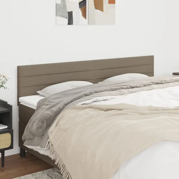 Cabeceiras cinzento-acastanhado 200x5x78/88 cm tecido