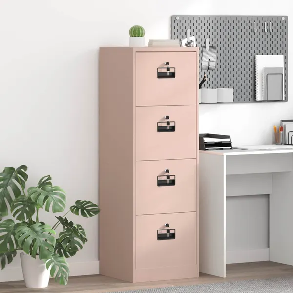 Armário de Arquivo Rosa 44 x 50 x 106.5 cm Aço Laminado a Frio