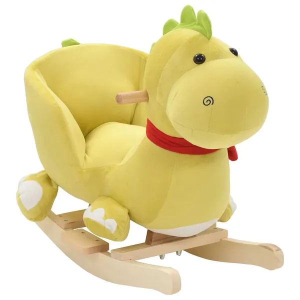 Animal de baloiçar dragão em pelúcia 60x32x53cm verde lima