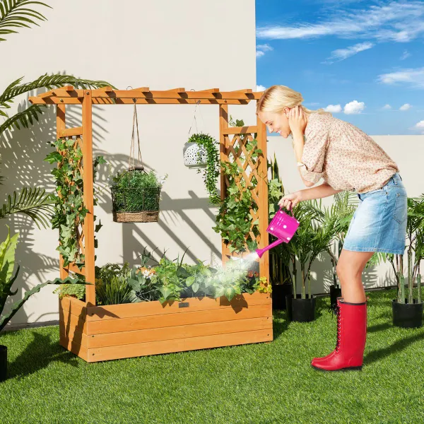 Jardineira Elevada com Espaldar Arqueado para Plantas 100x44x113,5 cm