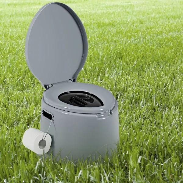 Wc Portatile 5 L per Campeggio | Toilette da Viaggio con Coperchio 41x49x34 cm
