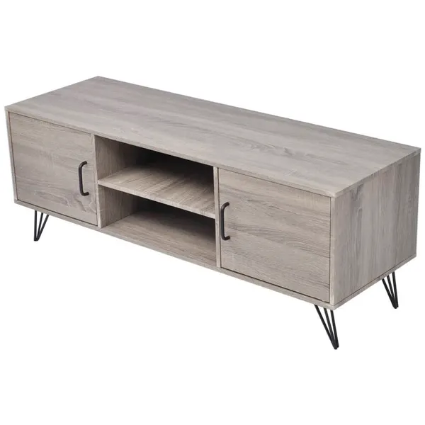 Móvel de TV 120x40x45 cm cinzento