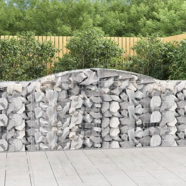 Cestos gabião arqueados 10 pcs 400x50x100/120 ferro galvanizado