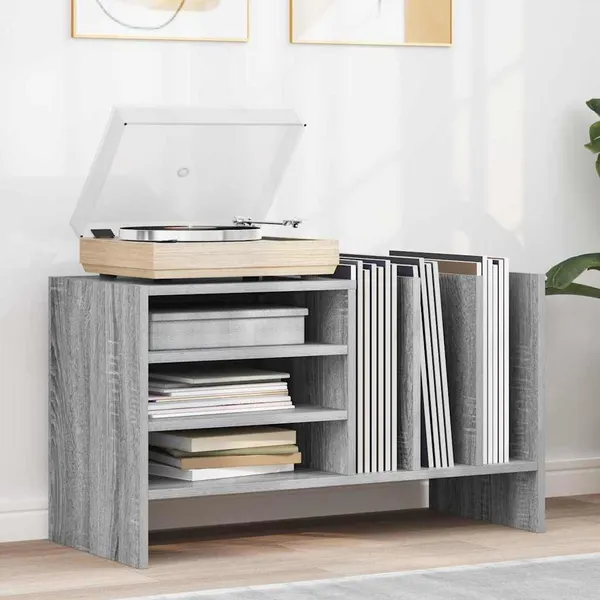 Armário para discos de vinil Cinza Sonoma 78,5 x 35 x 45 cm