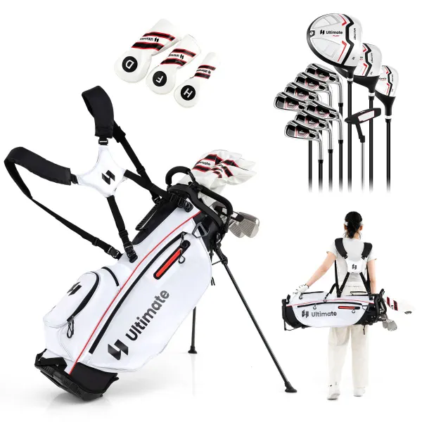 Conjunto Completo de Tacos de Golfe para Mulher com Saco de Suporte | 15 Peças