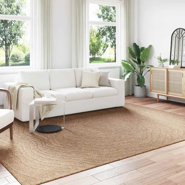 Tapetes de área Moiré AGIRA Natural 340 x 240 cm Poliéster