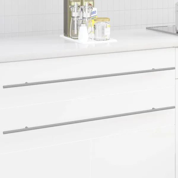 Maçaneta de Armário 12 pcs Prateado 900 mm Aço inoxidável