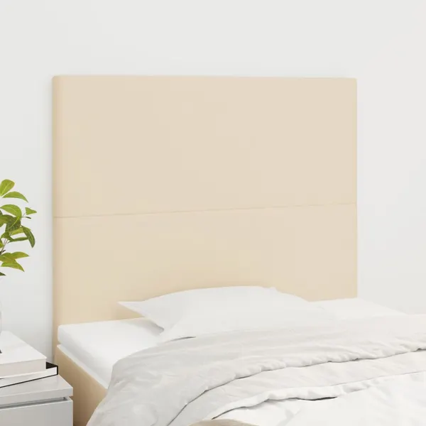 Cabeceira Creme 80x5x118/128 cm Tecido