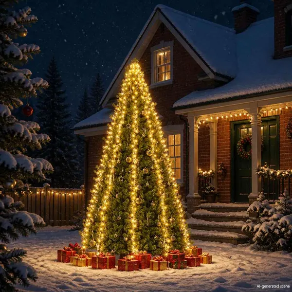 Cordão de luzes para árvore de Natal 400 luzes LED 400 cm