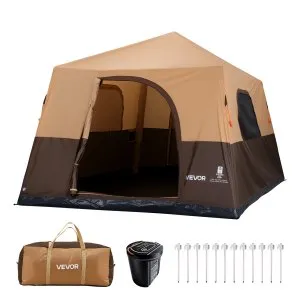 Tenda inflável para 8 pessoas com bomba recarregável e 4 janelas
