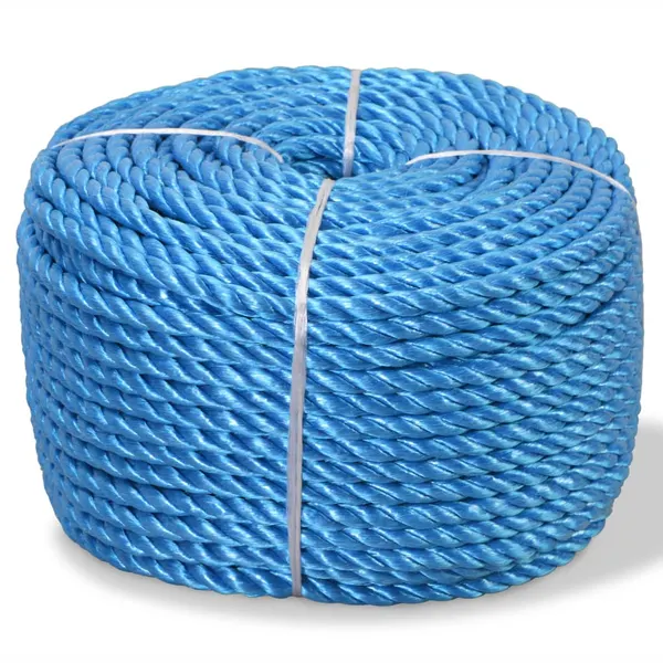 Corda torcida em polipropileno 6 mm 500 m azul