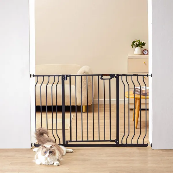 Portão de segurança 29,5"-51" x 30" para escadas e portas