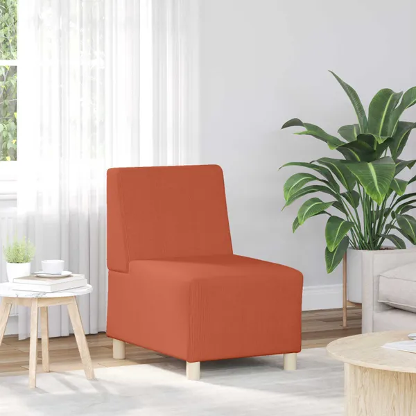 | Unidade de Sofá Modular Sem Braços | Laranja 55 x 74 x 82 cm