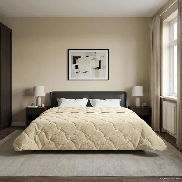 Edredom de Inverno Colchonete Creme 240 x 260 cm