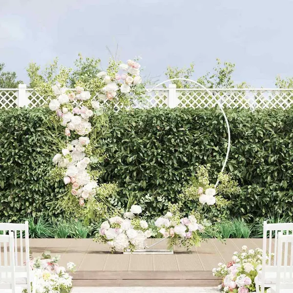 Arco de Casamento Branco 195 x 35 x 211 cm Aço