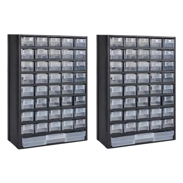 Caixa para arrumação ferramentas c/ 41 gavetas 2 pcs plástico