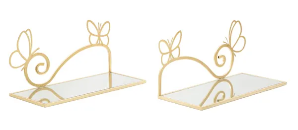 Mesas de Cabeceira Prateleira Butterfly Casal 41,5x18x21 cm