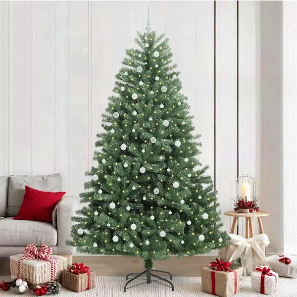 Árvore de Natal Articulada Artificial Verde 240 cm PVC e Metal