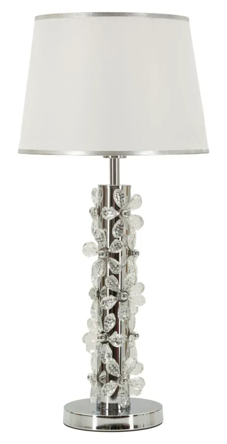 Lâmpada de Mesa Silver Flower Ø 35x74 cm