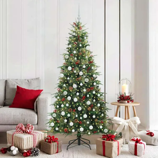 Árvore de Natal Articulada Artificial Verde 180 cm PE e PVC