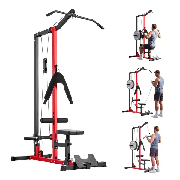 Máquina LAT 3 em 1 carga 181 kg para academia