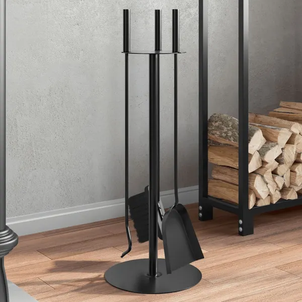 Conjunto de ferramentas para lareira de 4 peças 22x59 cm Aço