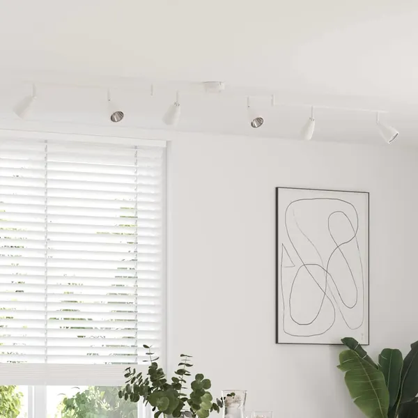 Foco de teto com holofotes Branco 176,5 x 12,5 x 13,5 cm Metal