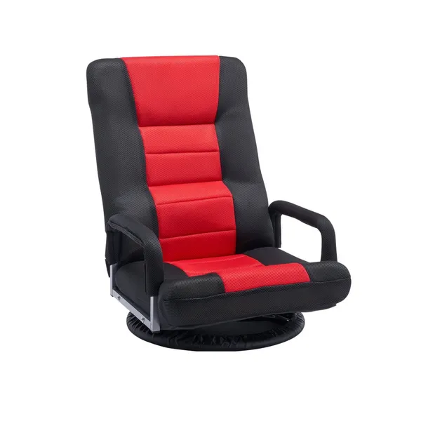 Cadeira jogo rotativa 360° encosto ajustável vermelho