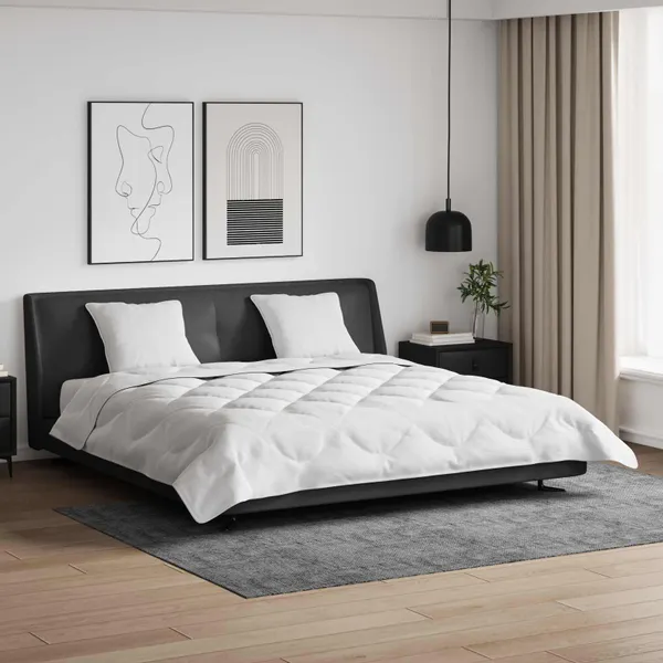 Edredão com travesseiro 3 pcs Branco Microfibra
