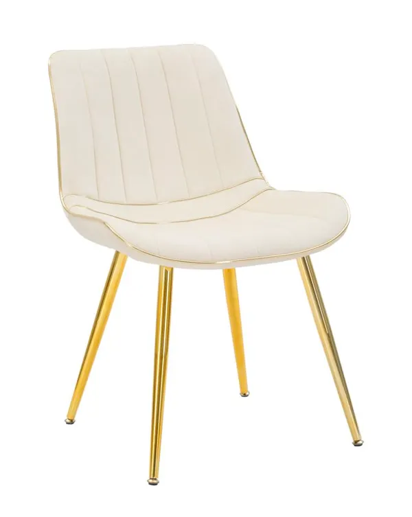 Cadeira Paris Creme/Ouro Conjunto 2 Pç 51x59x79 cm