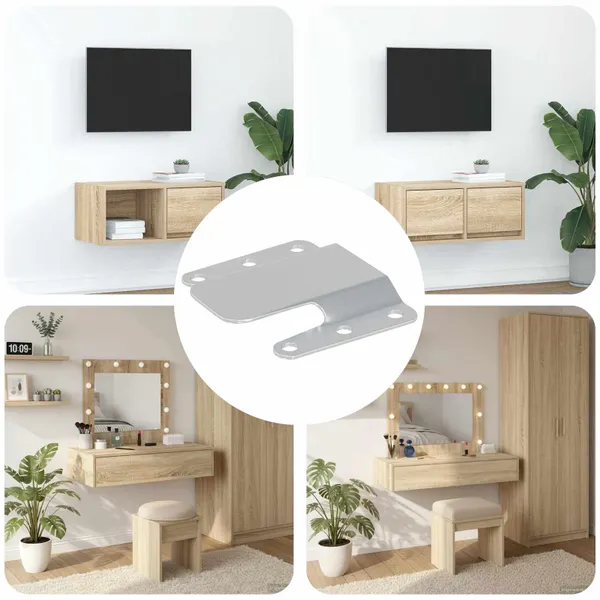 Suporte de Montagem Flush 419 pcs Prateado 75 x 66 x 1,4 mm Aço