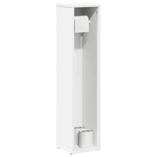 Móvel p/ casa de banho c/ suporte de rolos 20,5x20x90 cm branco