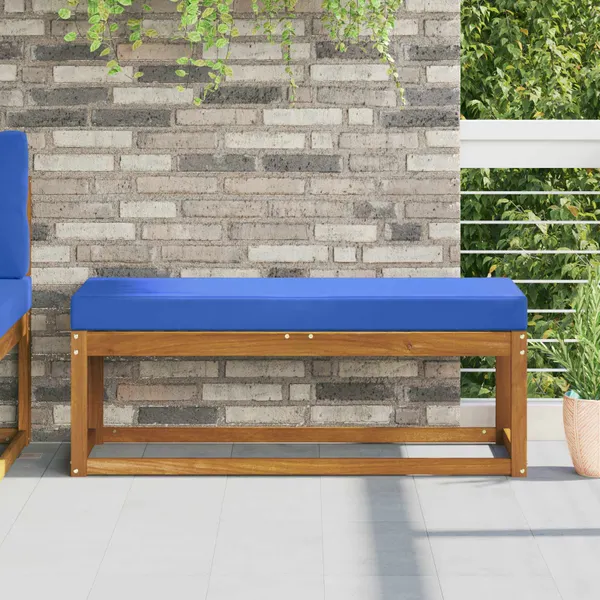 Almofada de Assento Externa Azul Royal 111,5 x 40 x 8 cm