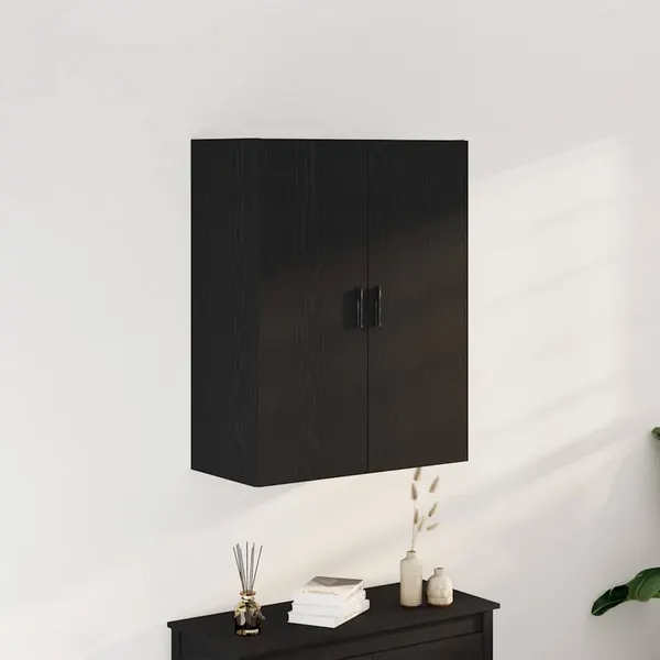 Estante de Parede Carvalho Preto 69,5 x 34 x 180 cm
