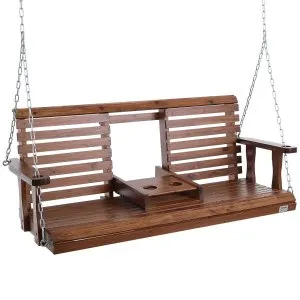 Balanço varanda madeira 5 ft carga 880 lbs correntes