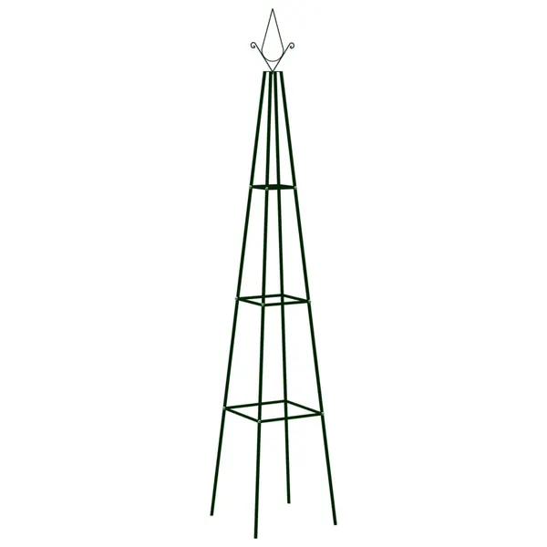 Suportes p/ plantas trepadeiras 2 pcs 35x35x195 cm ferro verde