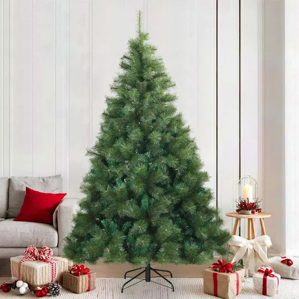 Árvore de Natal Articulada Artificial Verde 210 cm PVC, aço