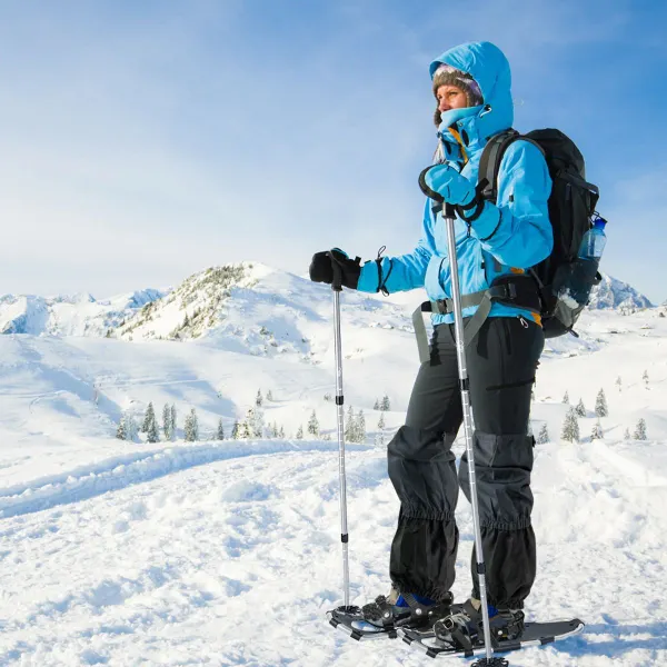 Kit Raquetas de Neve 4 em 1 com Bastões Trekking e Bolsa 53 x 21 cm