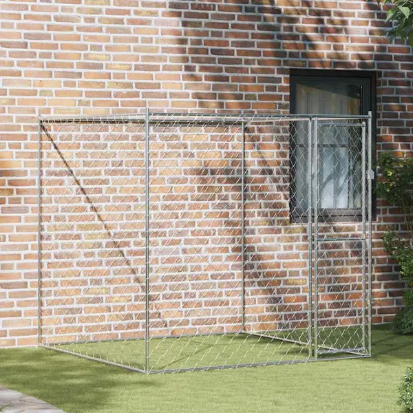 Jaula para cão Prateado 200 x 200 x 200 cm Aço Galvanizado