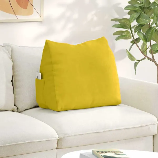 Travesseiro para Costas Amarelo 60 x 20 x 50 cm
