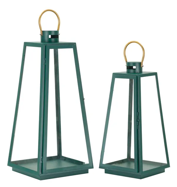 Lanternas Grent Conjunto 2 peças Ø 25x25x57-20x20x45 cm