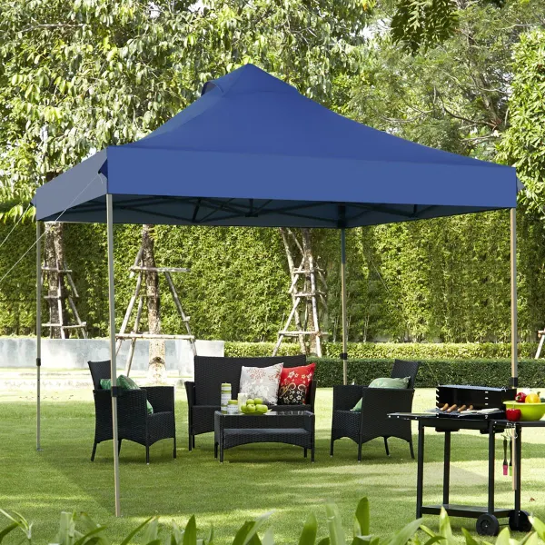 Tenda Dossel Retrátil 3x3m Impermeável com Bolsa Rodas e 3 Alturas