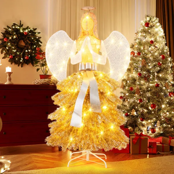 Anjo Natalício Artificial Iluminado 157 cm com 150 Luzes LED Quentes