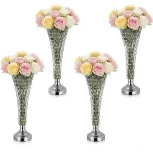 Vaso flor cristal 51 cm cúpula casamento centro mesa