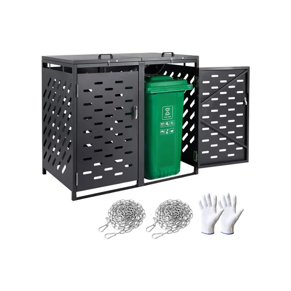 Armazenamento lixo 2x52,79gal estanque corrente fecho