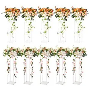 Suporte flor casamento 10 peças 23,6"/60cm acrílico