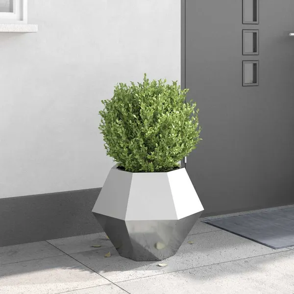 Floreira Prateado 50 x 50 x 40 cm Aço Galvanizado