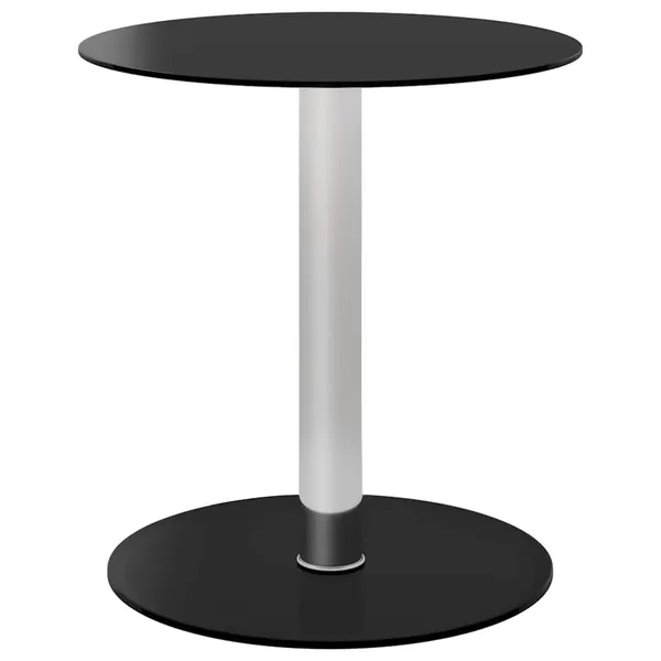 Mesa de centro 40 cm vidro temperado preto