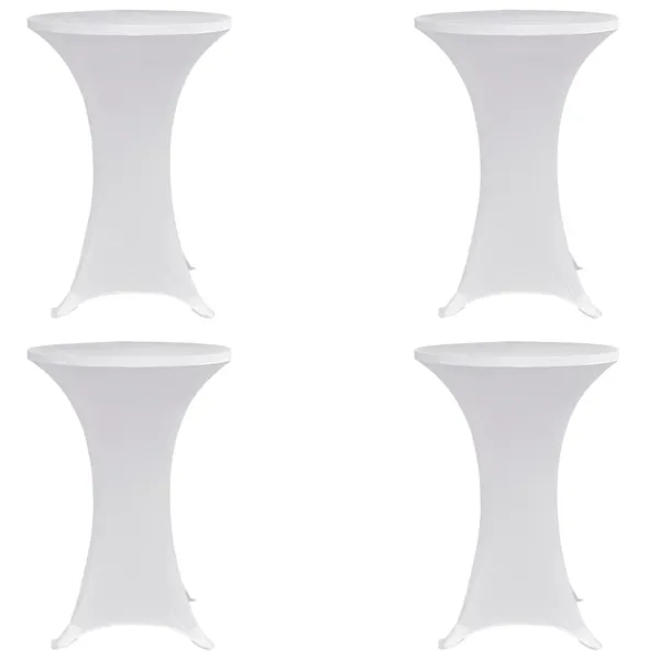 Capa para mesa de pé elástica Ø70 cm 4 pcs branco