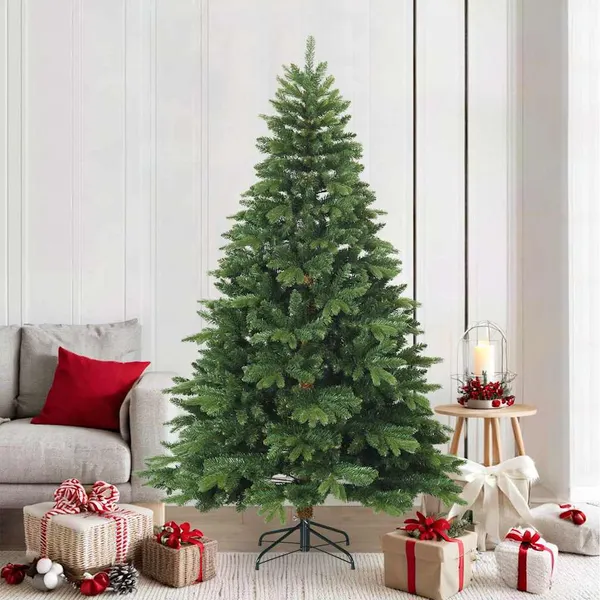 Árvore de Natal Articulada Artificial com suporte Verde 210 cm